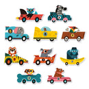 Lernspiel - Puzzle duo/trio: Rennautos Puzzle Djeco