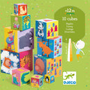 Stapelturm: 10 funny blocks Stapelturm Djeco