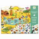 Rubbelbilder: Savannah, desert, and North Pole: time for fun! Rubbelbild Djeco