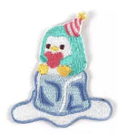 Aufnäher Flicken Pinguin auf einem Eisblock
