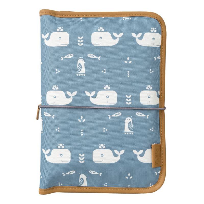 Wickeletui mit Wickelunterlage Wal Blue