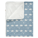 Krabbeldecke- Wal blue fog 80x100 cm