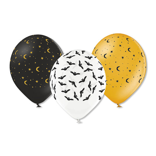 12 Ballons Halloween aus 100% Naturkautschuk