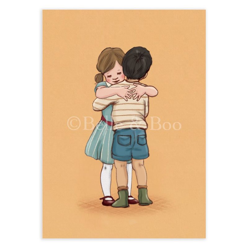 Postkarte "Lets Hug“
