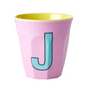 Großer Becher - Buchstabe J Soft Pink