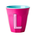 Großer Becher - Buchstabe L Pink