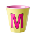 Großer Becher - Buchstabe M Yellow