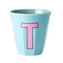 Großer Becher - Buchstabe T Soft Blue