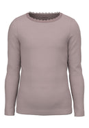 Name it Langarmshirt mit Spitze Kab Deauville Mauve