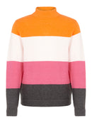 Name it Strickpulli Vulia Mandarin Orange Stripes