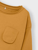 Name it Langarmshirt mit Brusttasche Volt Amber Gold
