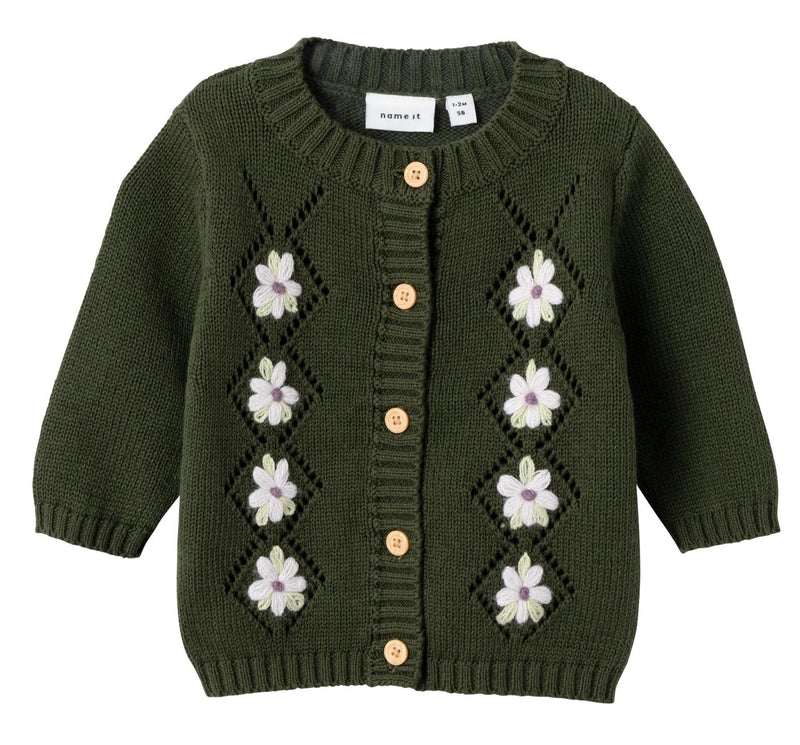 Name it Strickjacke Kihelle Rifle Green