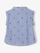 Name it ärmelose Bluse Femma dusty blue