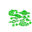 Glow in the Dark Wanddekorationen