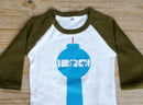Lololand Langarmshirt Pinguine im Turm Oliv Langarmshirt Lololand