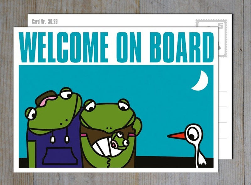 Postkarte "Welcome on board"